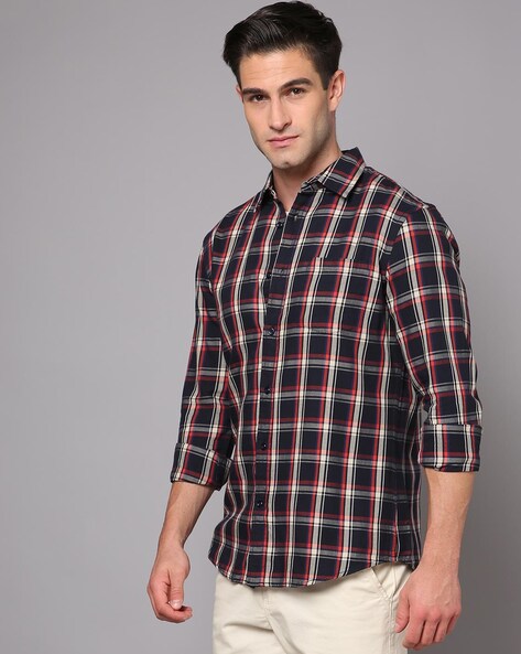 Celio Men Checked Regular Fit Shirt