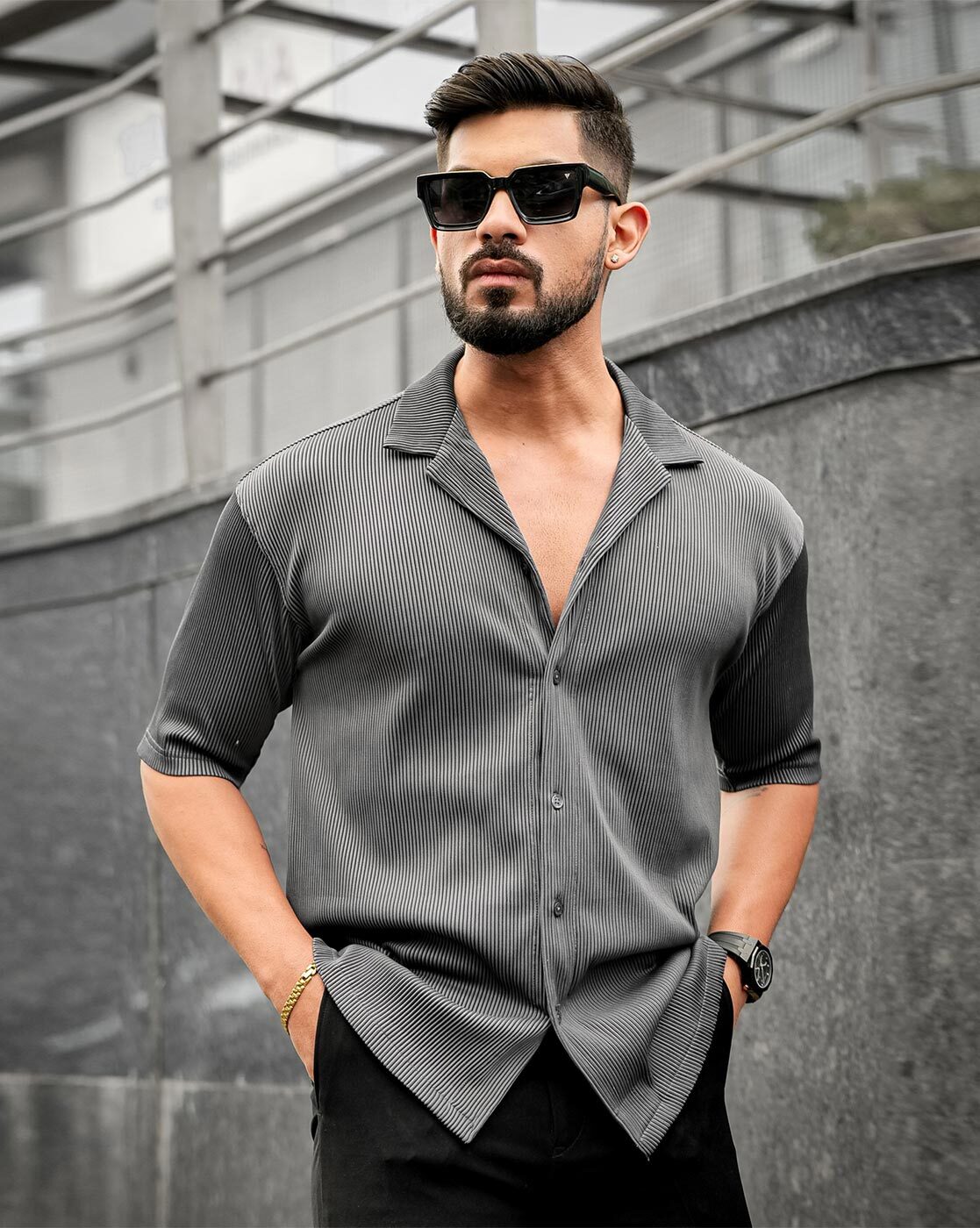 Buy Grey Shirts for Men by MANIAC Online