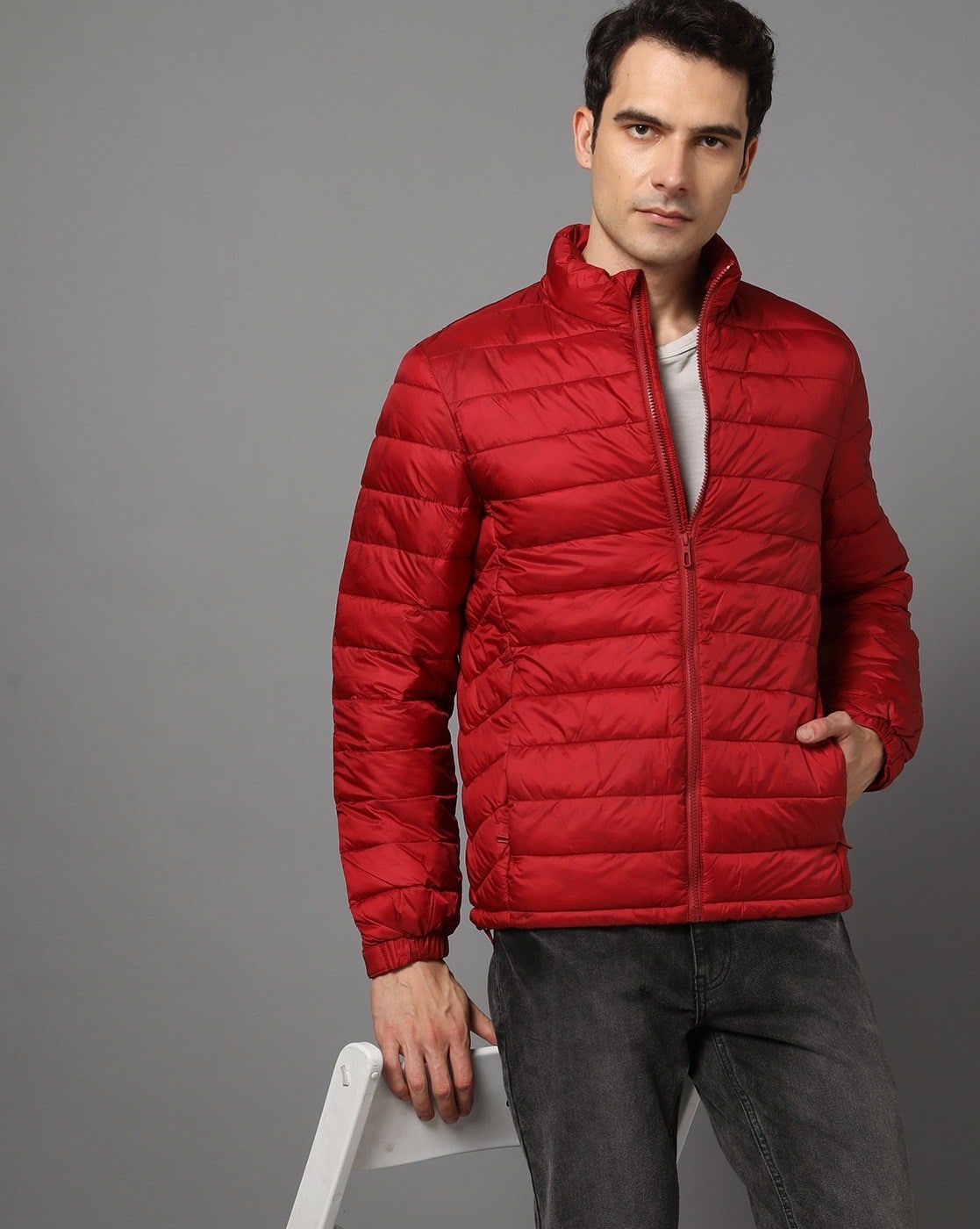 Men-s Red Puffer Jacket | ShopStyle