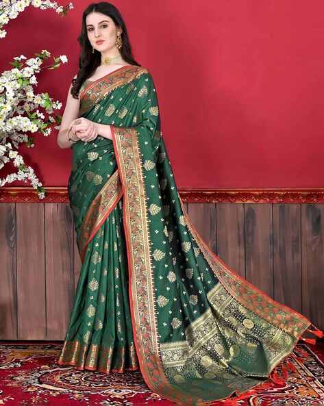 Buy Green Sarees for Women by HINAYAT FASHION Online | Ajio.com