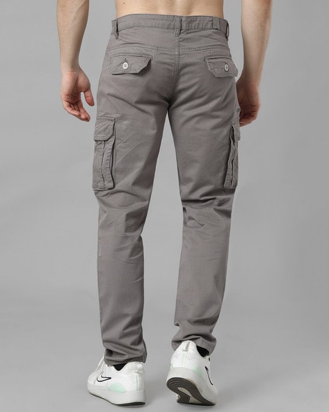 Relaxed Fit Colour Block Tonal Branded Cargo Pants