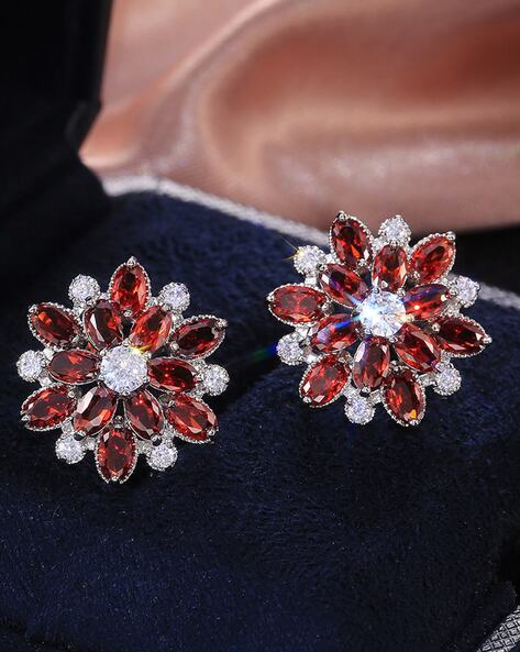 Shop Natural Ruby Earrings Studs Online for Women | GemsNY