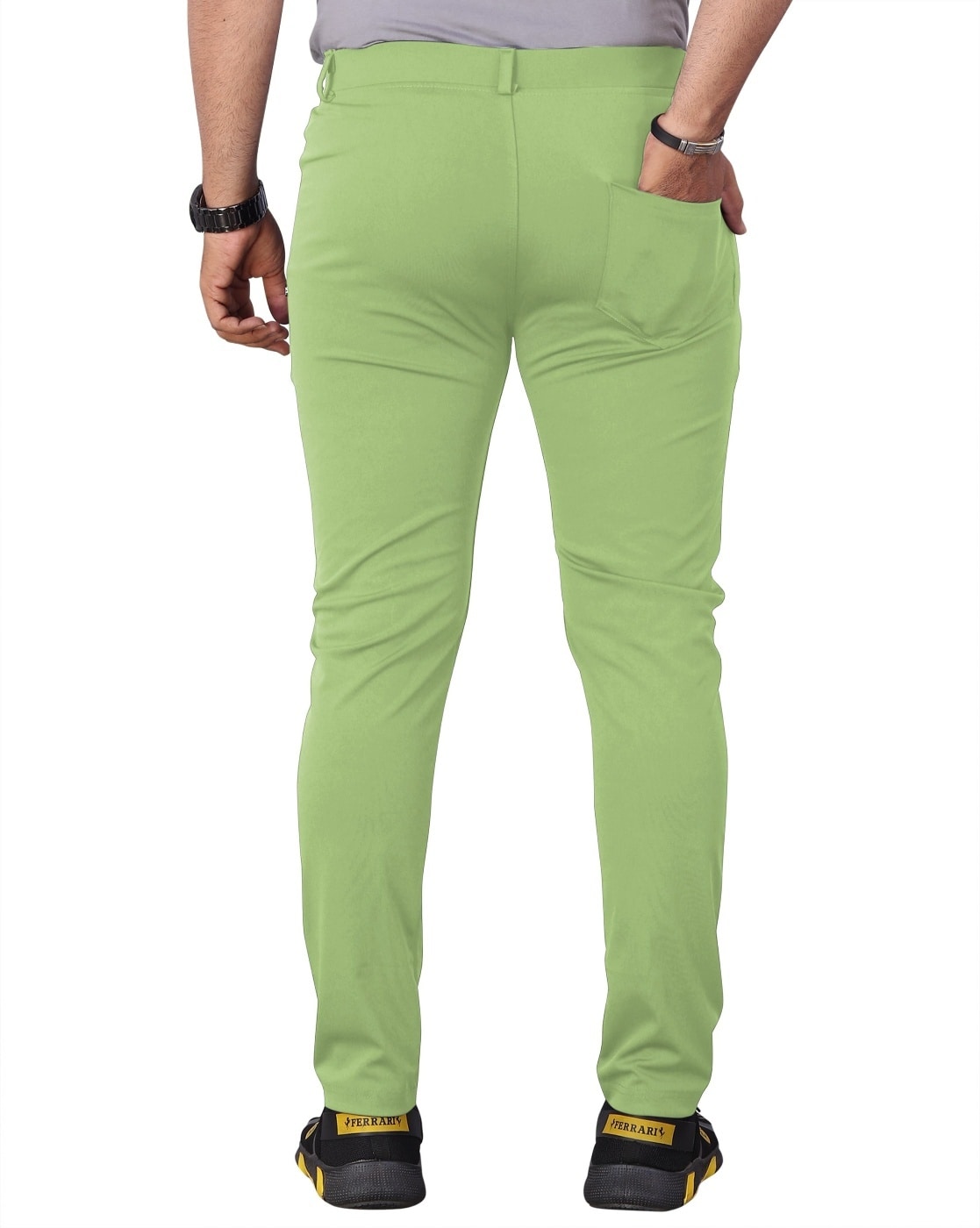 Pista Green Flared Trouser | Leemboodi