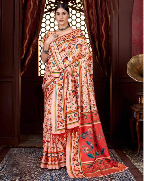 Buy Kashmiri Pashmina Saree for Women Online from India's Luxury Designers  2024