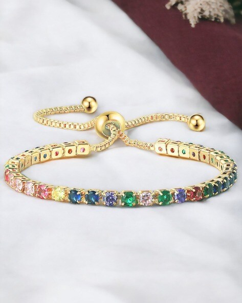 Buy Jewels Galaxy 18K Rose Gold-Plated Handcrafted Bracelet Online