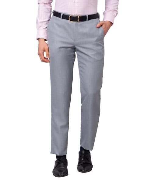 PARK AVENUE Men's Self-Design Relaxed Fit Trousers