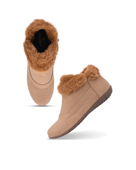 Buy Beige Boots for Women by DOLLPHIN Online
