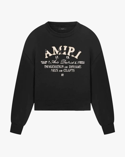 Distressed Arts District Cotton Regular Fit Sweatshirt