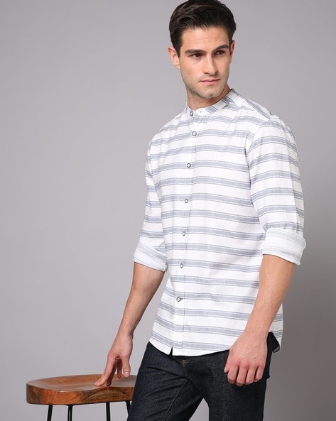 Celio Men Striped Regular Fit Shirt