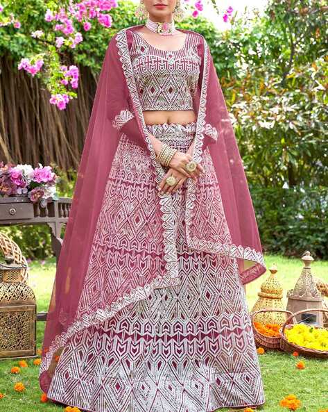 Rust Embroidered Lehenga Set | Bridal lehenga red, Lehenga, Bridal lehenga