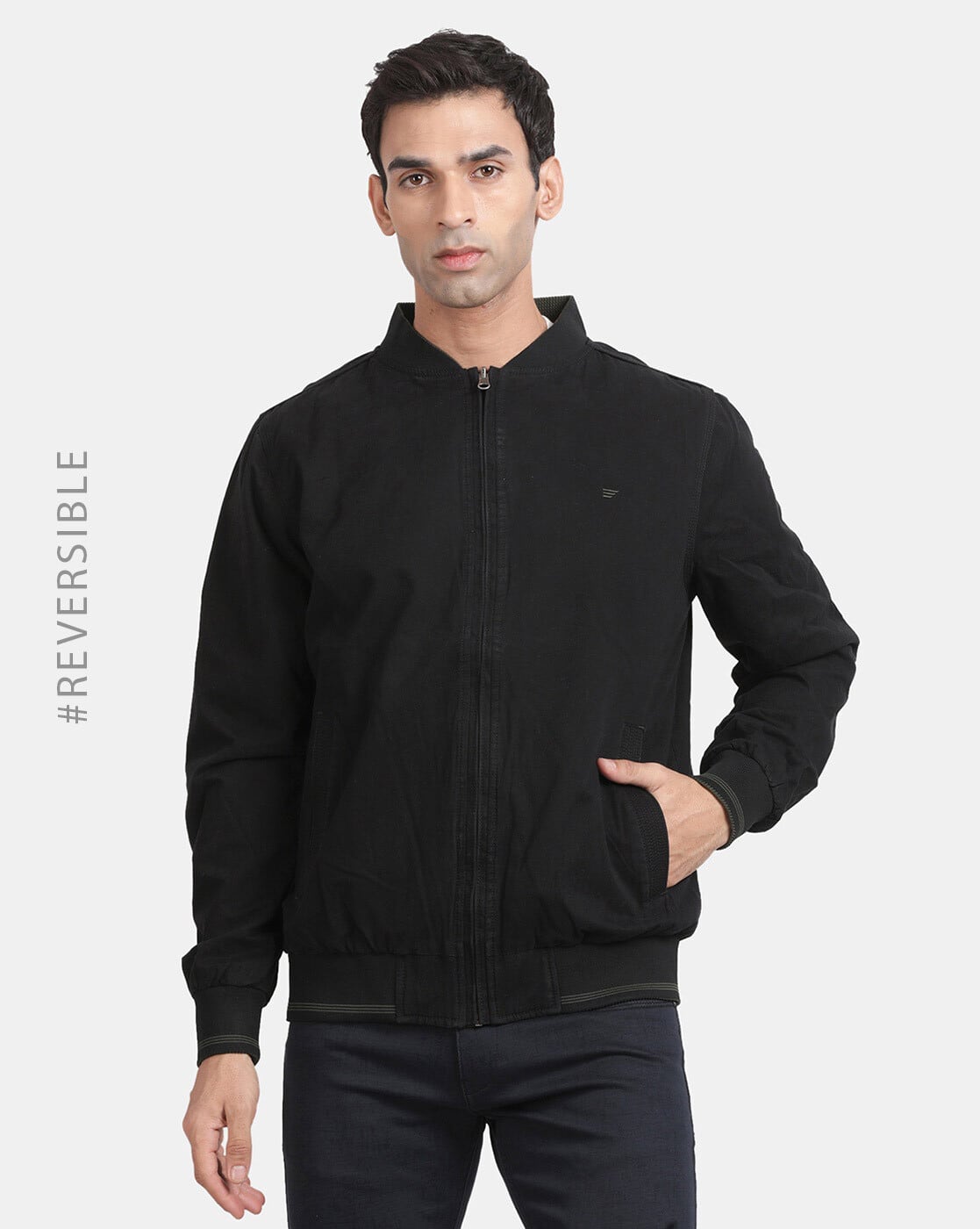 Buy T-Base Zip-Front Jacket with Insert Pockets Online | Ajio.com