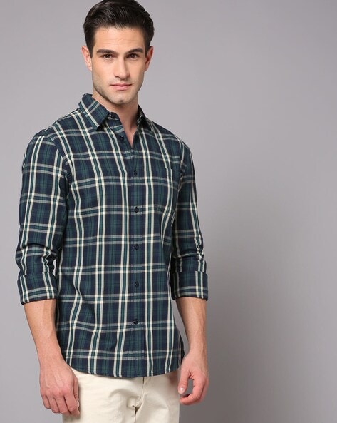 Celio Men Checked Regular Fit Shirt