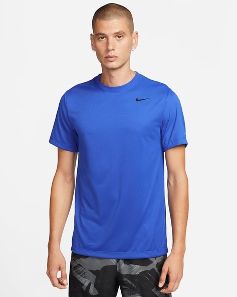 Nike blue cheap and white shirt