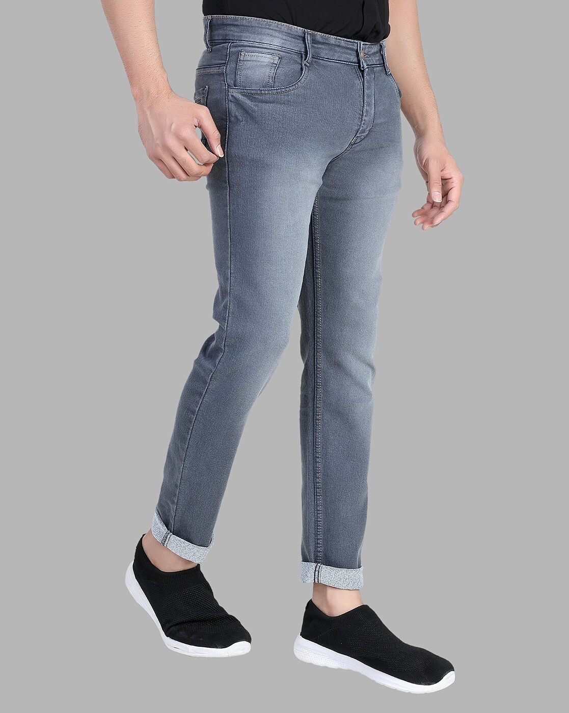 Ultrasoft Slim Yonk Fit Grey Jeans - Scott