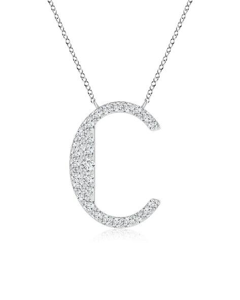 Angara Natural Diamond Initials Pendant Necklace for Women, Girls in 14K Rose Gold (Grade-HSI2 | 1.5mm) April Birthstone Jewelry Gift for Her 並行輸入 Buy White Gold Necklaces \u0026 Pendants for Women by Angara Online