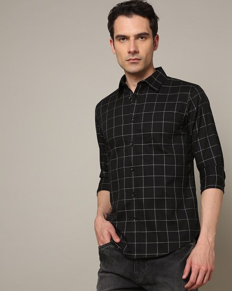 Celio Men Checked Regular Fit Shirt