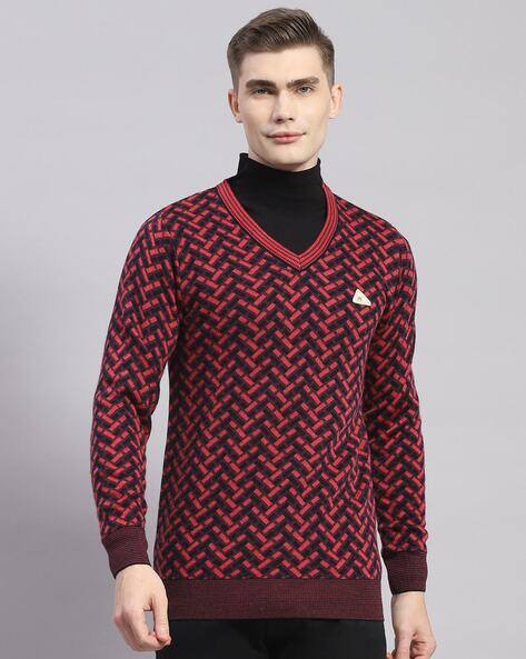 MONTE CARLO Men Self-Design Regular Fit Pullover