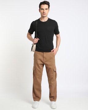 A Puee Relaxed Fit Cargo Pants - S / Grey, Brown Cargo Pants Outfit