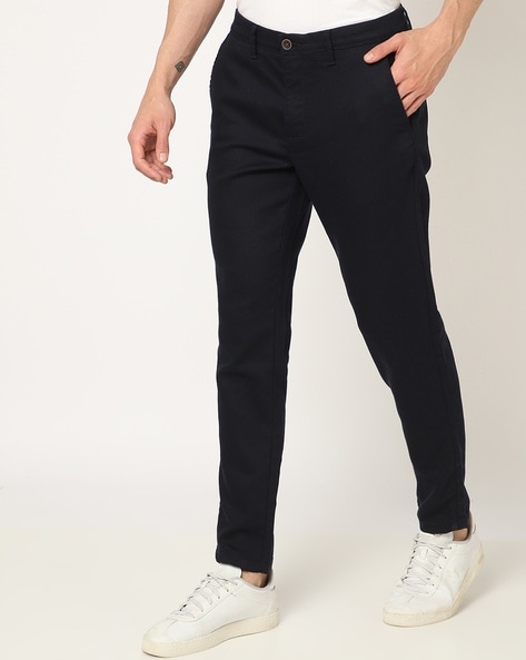 Buy Light Blue Trousers & Pants for Men by NETPLAY Online