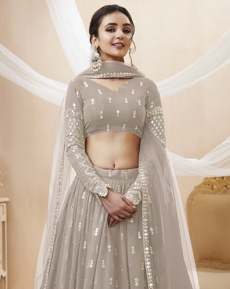 Natural Grey Soft Net Lehenga Choli, Net Lehenga, नेट लहंगा चोली, नेट  लेहेंगा चोली - Shivam E-Commerce, Surat | ID: 25231076833