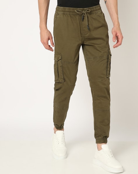 Slim Fit Flat-Front Cargo Jogger Pants