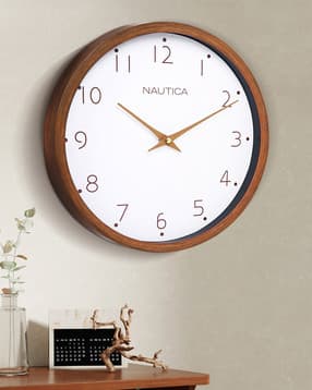 nautica Wooden Round Wall Clock-picture-37