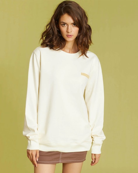 Oversized cheap cream sweatshirt