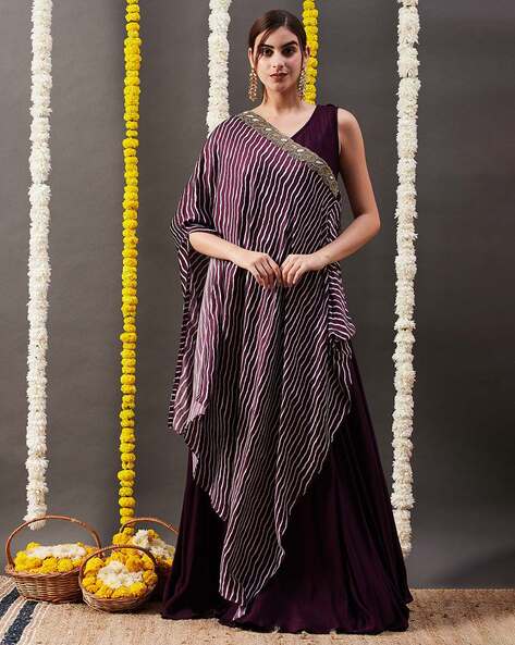navy blue dress for baby girl Simple Saree main image 1