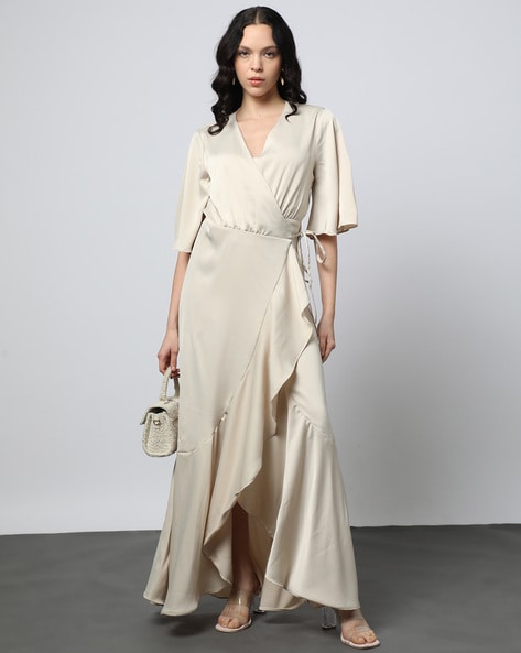 Ruffle wrap dress - Woman