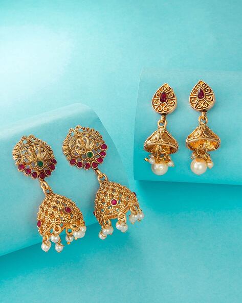 3 Grams Gold earrings new Latest design | Model From GRT jewellers -  YouTube | Gold earrings designs, Gold bride jewelry, Gold earrings models