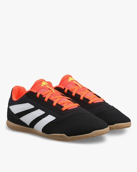 Adidas indoor soccer discount shoes no laces