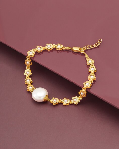 Pearl Station Bracelet | Sleek Modern Design | CaratLane