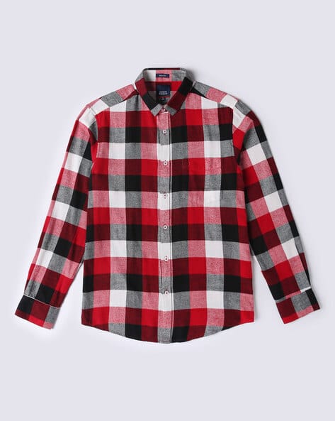 Men Checked Slim Fit Shirt