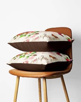 bianca Set of 2 Floral Print Cushion Covers 16" x 16"-picture-16