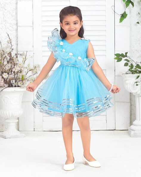 Buy Blue Dresses & Frocks for Girls by AARIKA GIRLS ETHNIC Online