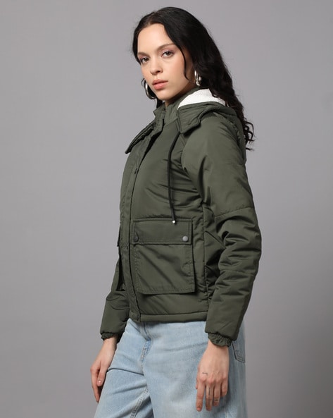 Buy Fengbay Women's Casual Long Sleeve Jacket Size XL Green Online