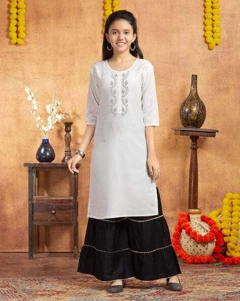 Buy White Kurtas Kurtis for Girls by AARIKA GIRLS ETHNIC Online