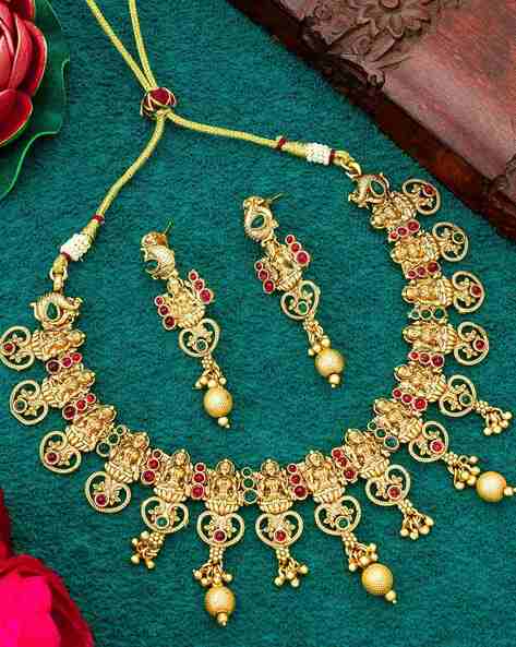 Temple design store necklace sets