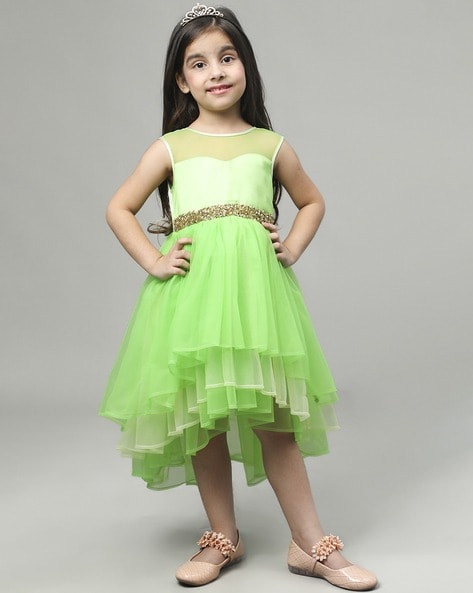 TOY BALLOON KIDS GREEN DRESS TBMR23-69RG at Rs 599 | Girls Partywear Dresses  in Faridabad | ID: 2853257577691