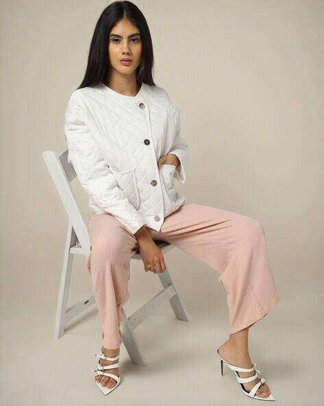 Encrustd Quilted Round-Neck Jacket