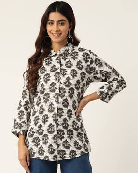 molcha Women Floral Print Relaxed Fit Shirt-picture-53