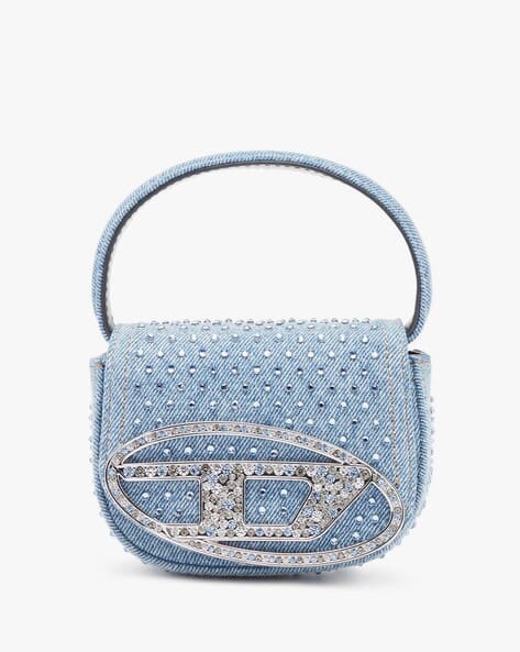 Buy DIESEL 1DR XS - Iconic Denim & Crystals Mini Crossbody Bag