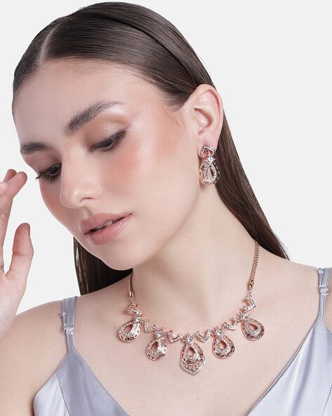 Rose gold clearance designer necklace