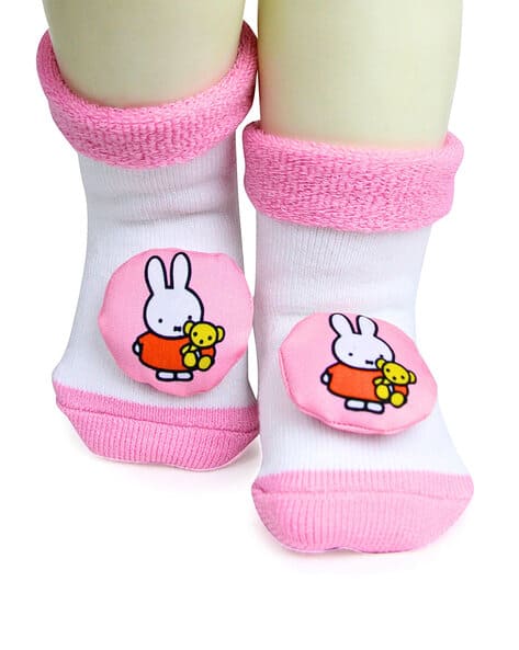 USOXO Applique Socks with Turn-Up Hem