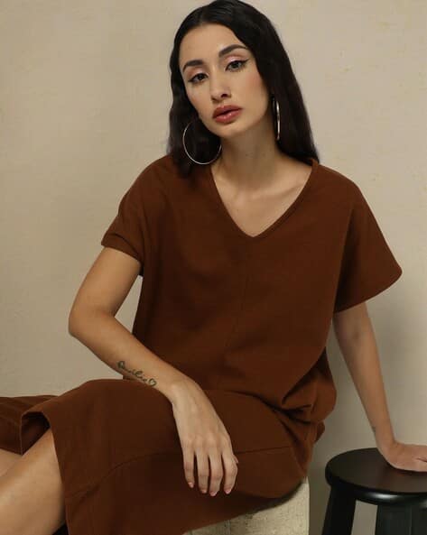 Encrustd Women V-Neck Regular Fit Top
