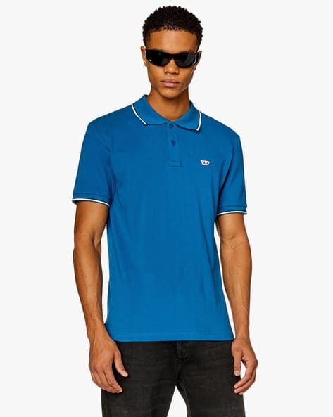 洗練されたデザイン　DIESEL T-RASMITH POLO SHIRT L Buy DIESEL T-SMITH-D Regular Fit Polo T-Shirt | Blue Color Men