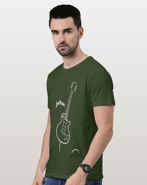 T shirt with guitar print online