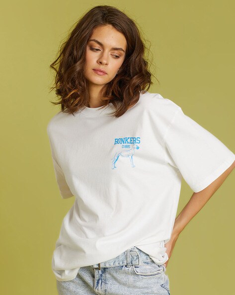 Buy BONKERS CORNER Unisex Cotton Bonkers Futuristic Oversized T-Shirt