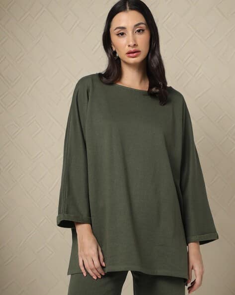Encrustd Relaxed Fit Round-Neck Sweatshirt