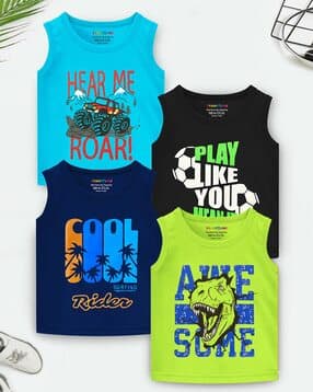 trampoline Pack of 4 Graphic Print T-Shirts-picture-47